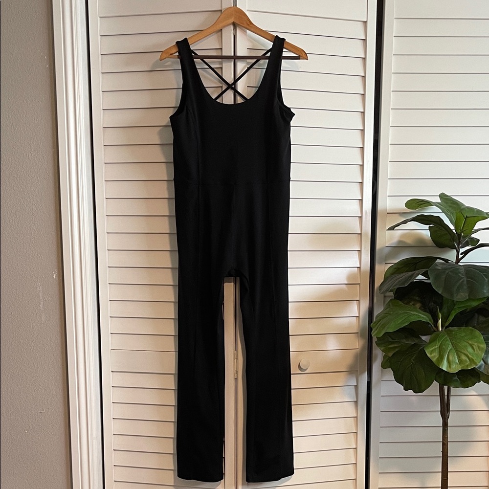 Zella Black Flared Black Jumpsuit XL